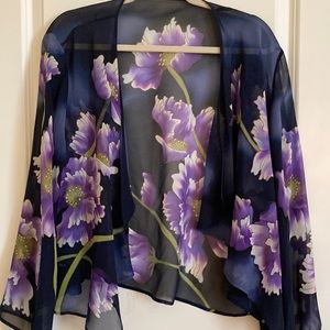 Floral sheer covering